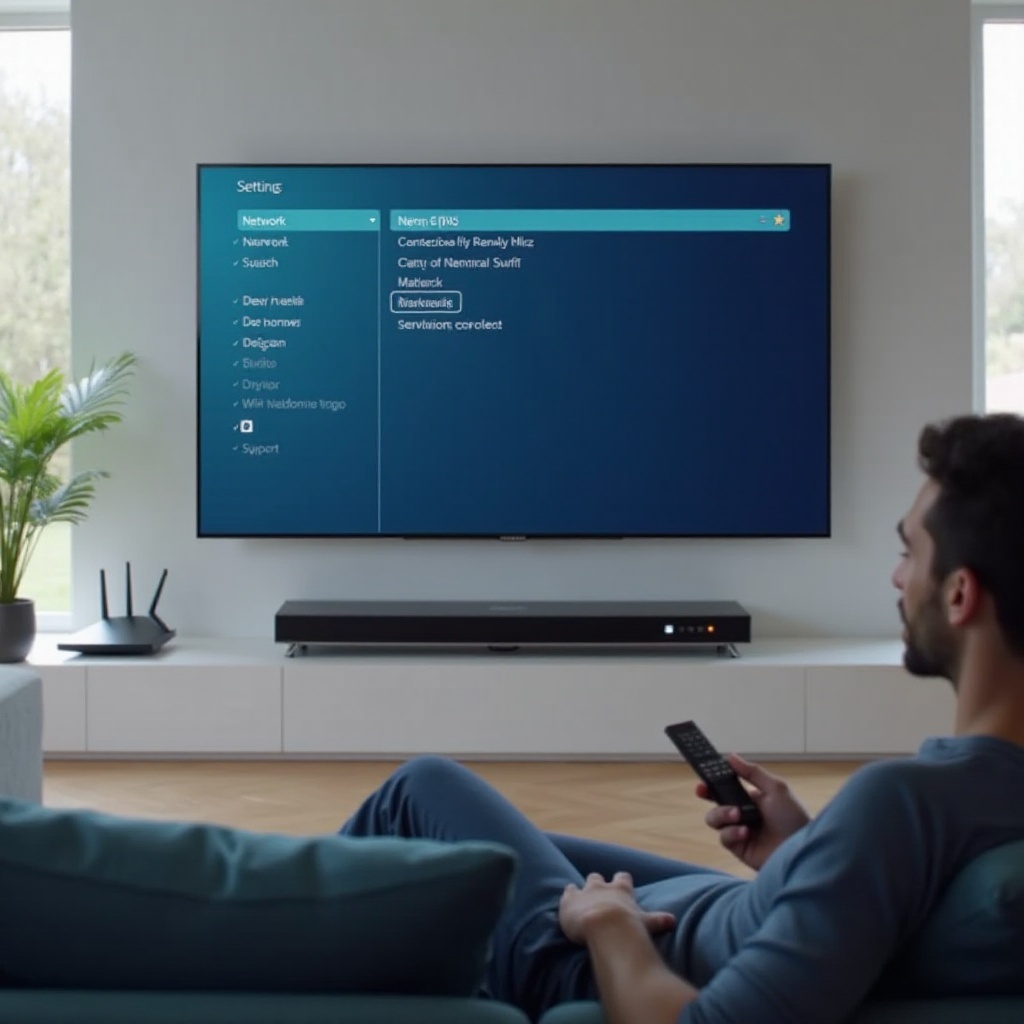 il DNS funziona con il Wi-Fi per la TV Samsung