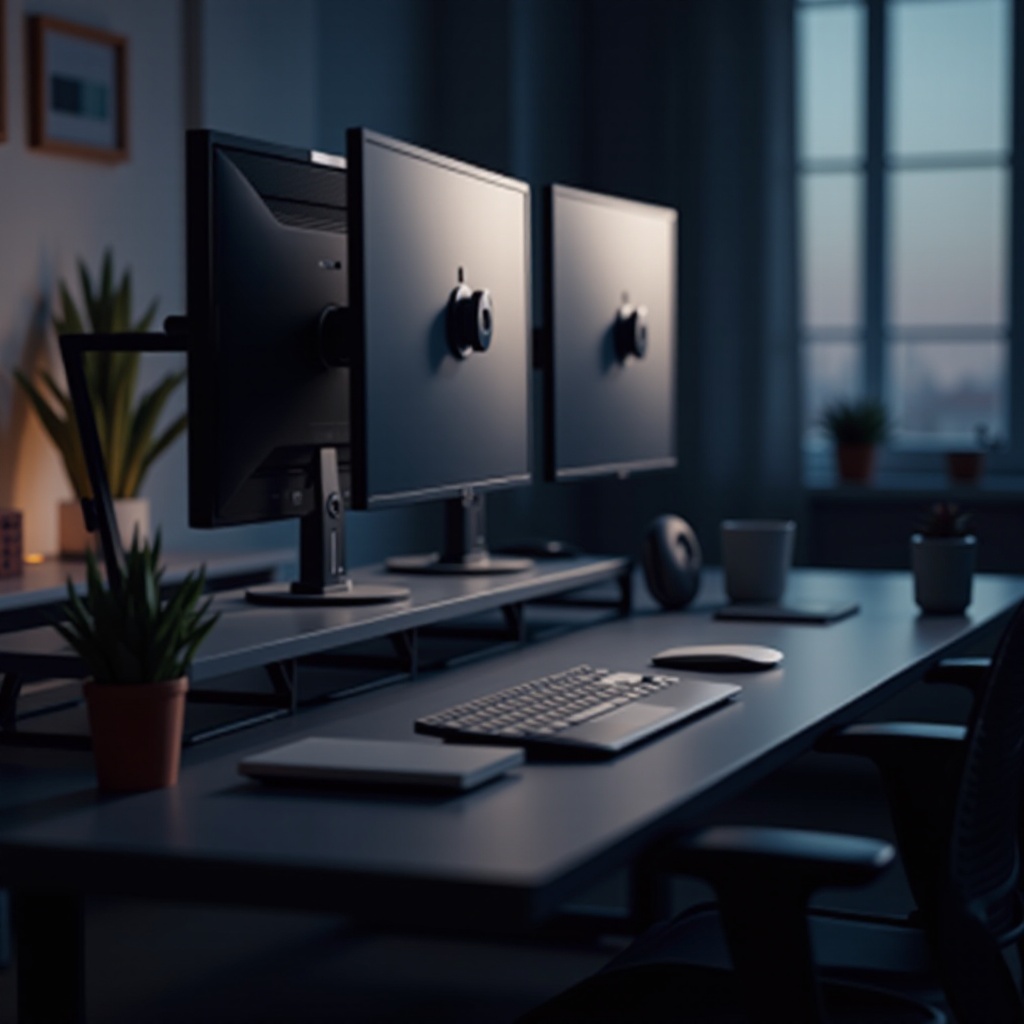 suporte para monitor duplo