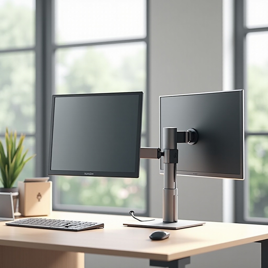 rialzo per monitor per due monitor