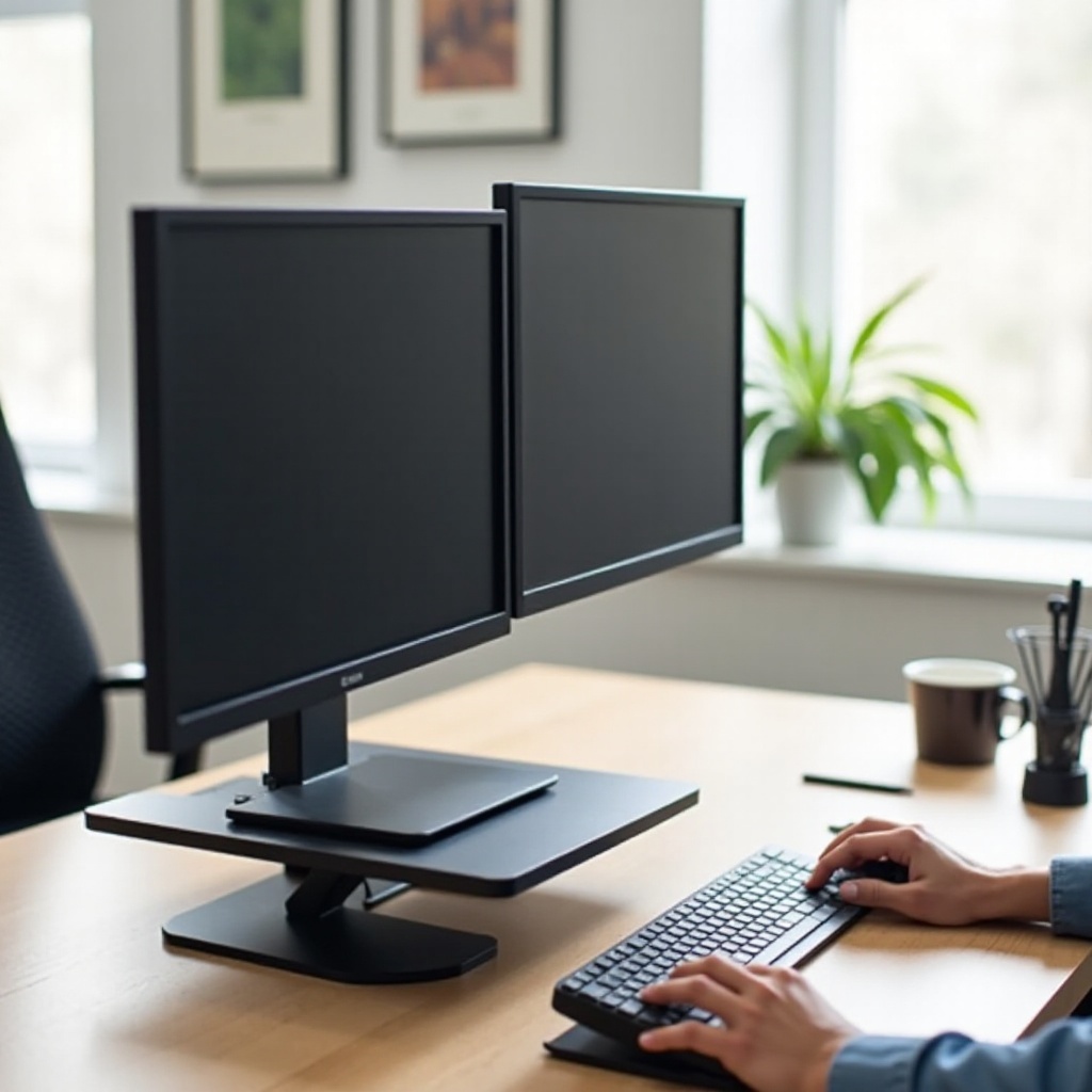 réhausseur d'écran pour deux moniteurs