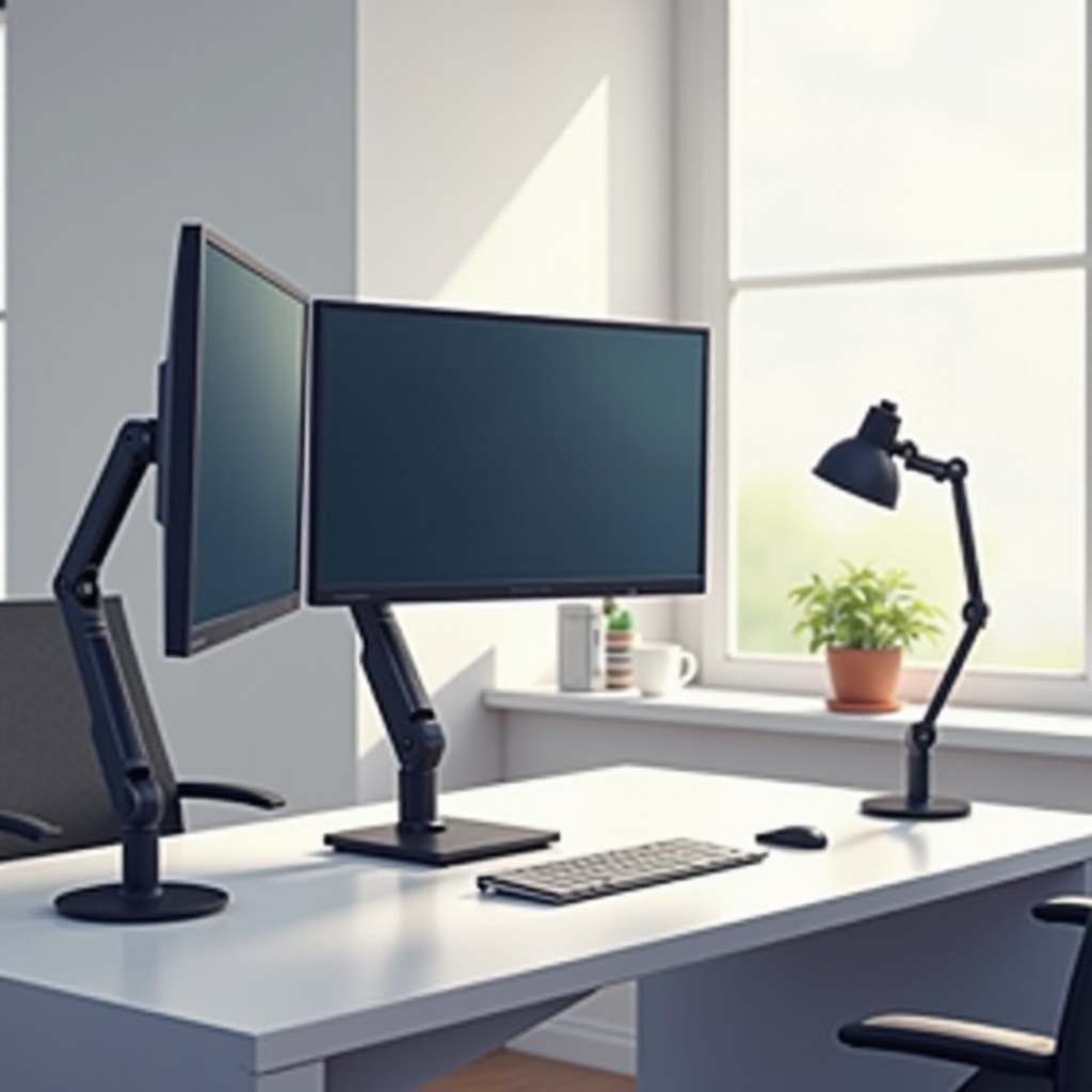 elevador de monitor para dos monitores