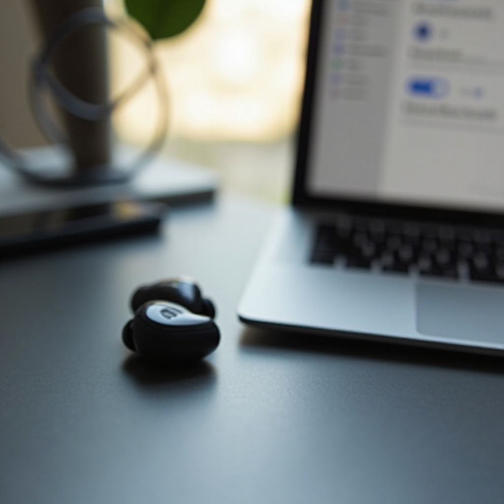 conectando Jabra Enhance al MacBook Air