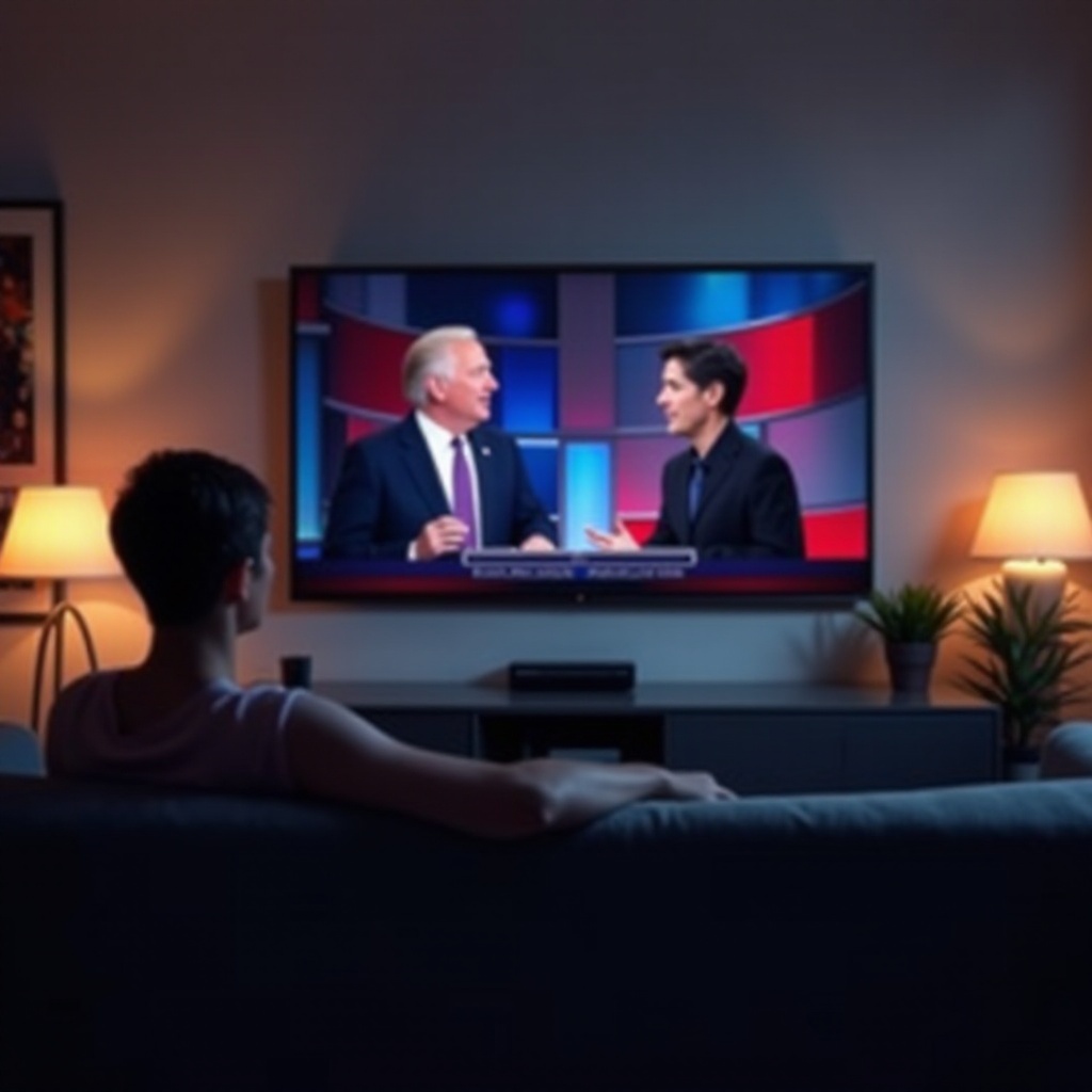 wie man die Debatte auf einem Smart-TV ansieht