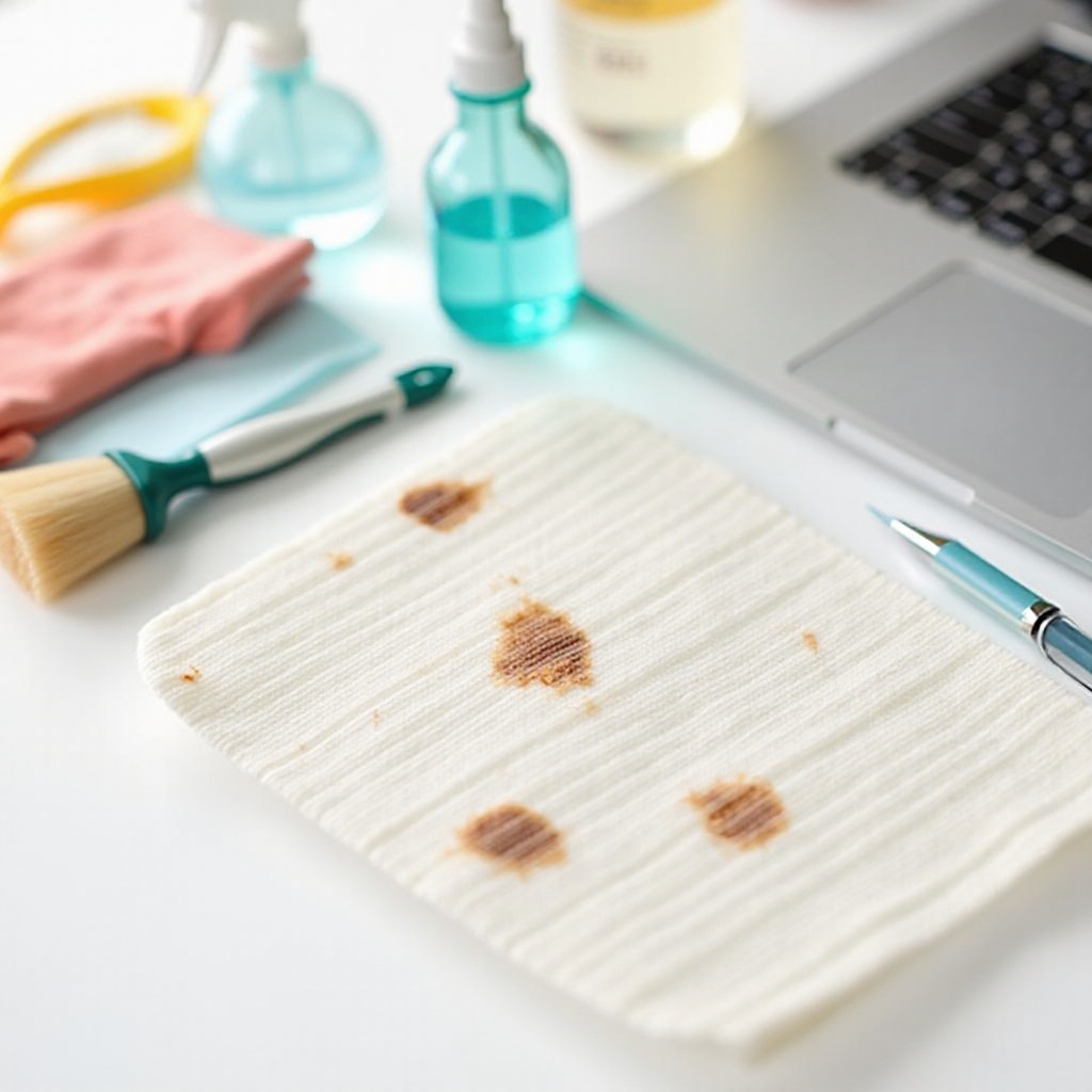 enlever les taches du couvercle en plastique du clavier