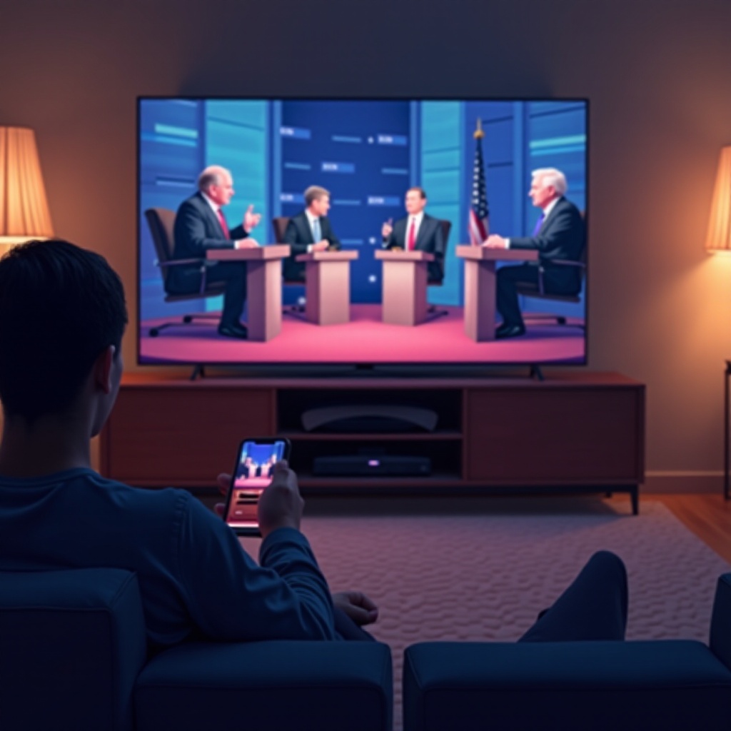 como assistir ao debate na smart TV
