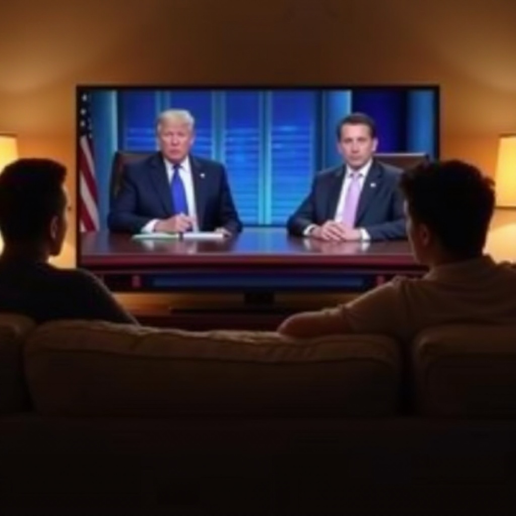 wie man die Debatte auf einem Smart-TV ansieht